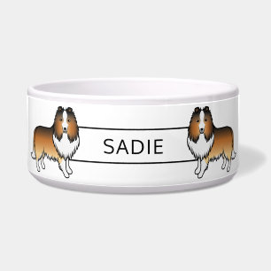 Écuelle Sable Shetland Sheepdog Chiens de Dessin Animé & N