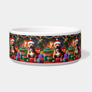 Écuelle "Santa Paws : La surprise festive d'un Staffy"  