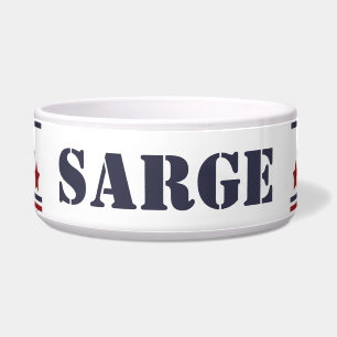 Écuelle Sarge Patriotic Dog Bowl   MODIFIABLE