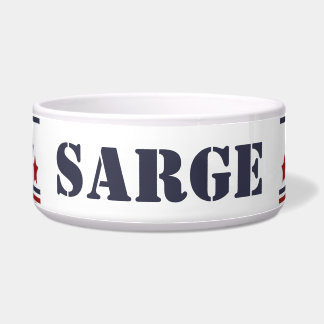 Écuelle Sarge Patriotic Dog Bowl | MODIFIABLE