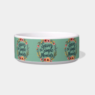 Écuelle Savourez les moments simples Boho Floral Citation