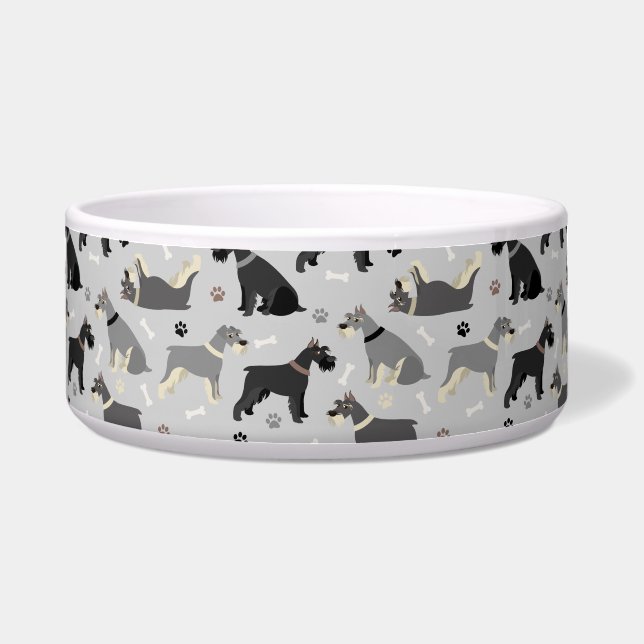 Écuelle Schnauzer Paks and Bones Dog Bowl (Devant)