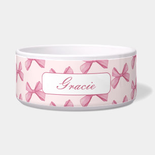 Écuelle Script personnalisé Chien de poche rose