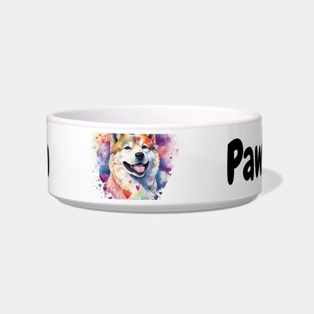 Écuelle Shiba Inu Personnalisé Chien Nourriture Bowl Pince (Devant)