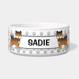 Écuelle Shiba Inu rouge aux graines de sésame Chien mignon