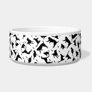 Écuelle Silhouette de chien mignon Motif monochrome