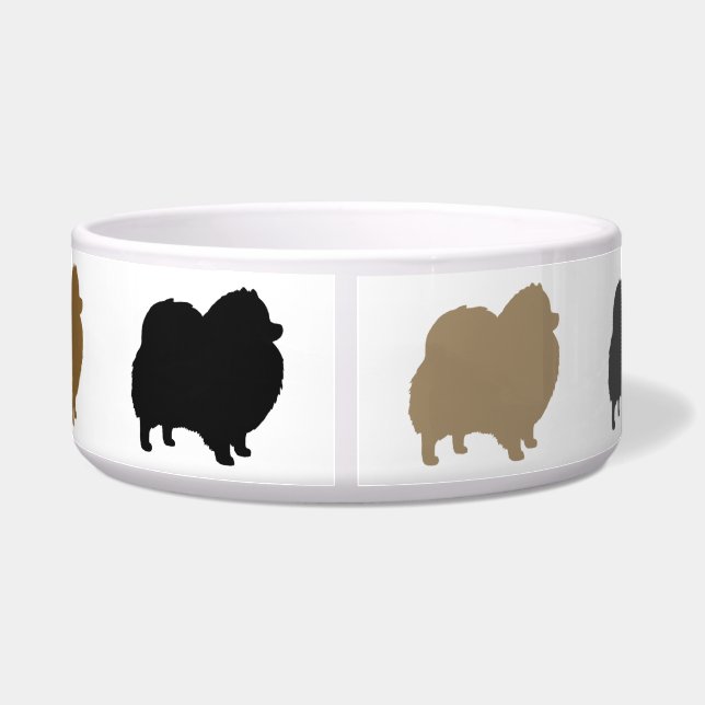 Écuelle Silhouettes de chien Pomeranian (Dos)