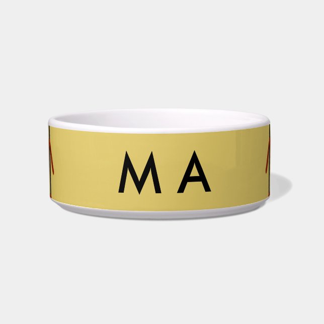 Écuelle Simple monogramme ajouter votre nom lettre man min (Devant)