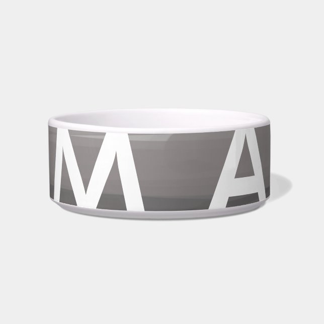 Écuelle Simple monogramme ajouter votre nom lettre man min (Devant)