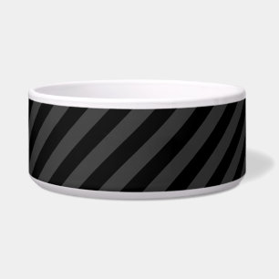 Écuelle Simples bandes diagonales noires et fumantes noire