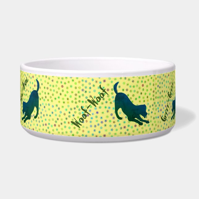 Écuelle Snowflake Doggy -Green Pet Bowl (Gauche)