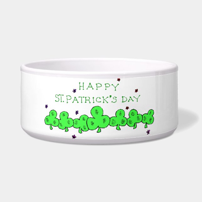 Écuelle St. Patrick's Day Pet Bowl (Devant)