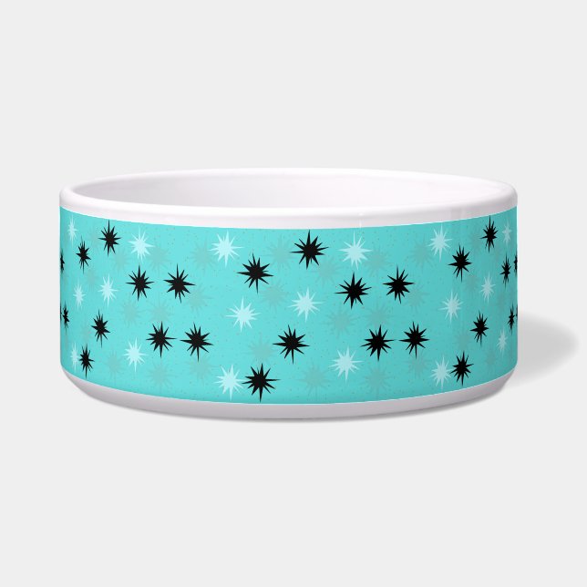 Écuelle Starburst Turquoise atomique céramique poêle (Devant)