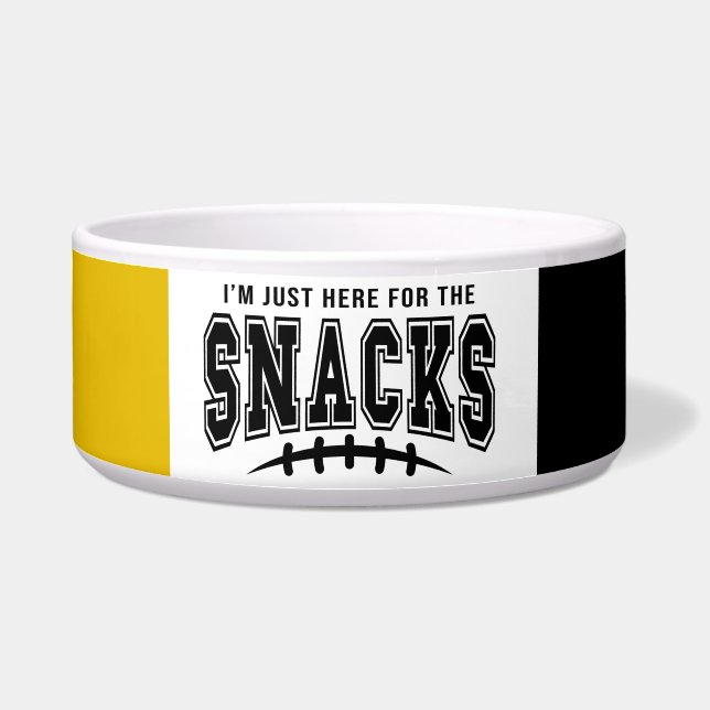Écuelle Steelers De Pittsburgh Ici Pour Les Snacks Animaux (Devant)