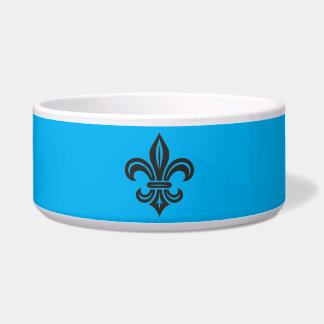 Écuelle "Stylized Fleur-de-lis" Ceramic Pet Bowl