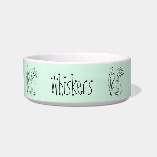 Écuelle Stylo à chat Kitty et dessin d'encre pour personna (Devant)