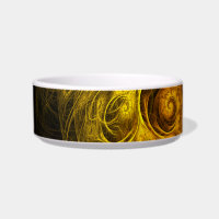 Sunrise Floral Rouge Abstrait Art Chat Bowl