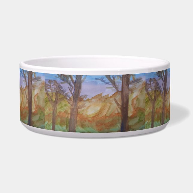 Écuelle Sunset Trees Pet Bowl (Devant)