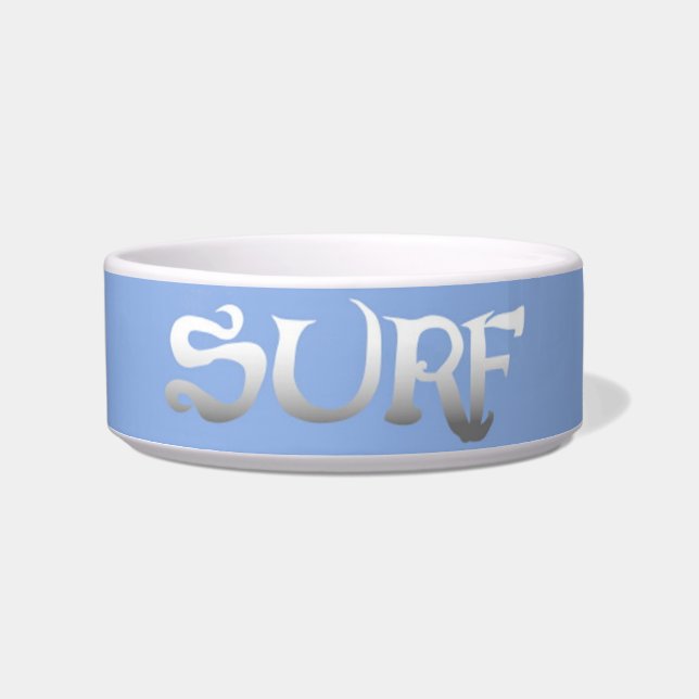 Écuelle Surf bleu moyen animal bol (Devant)
