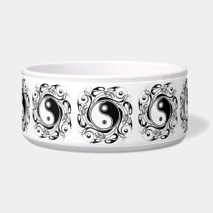 Écuelle Symbole Yin & Yang Tatouage Noir et Blanc