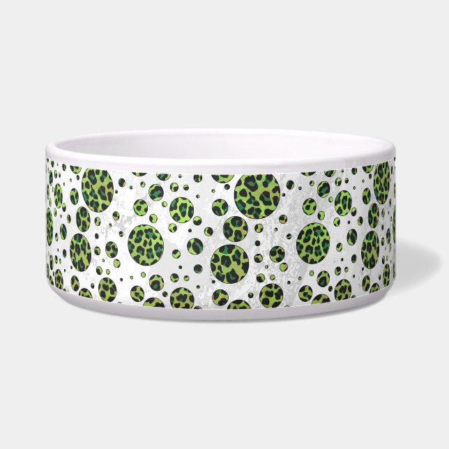 Écuelle Taches de polka Léopard Noir et Vert (Droite)