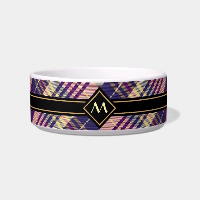 Écuelle Tartan mauve, or et bleu (Droite)