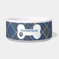 Tartan Plaid Grey Blue À damiers Clan Thompson Dog