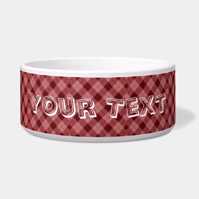 Écuelle Tartan Rouge Et Blanc (Devant)