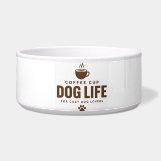 Écuelle Tasse à café Chien Vie Bol pour animaux de compagn