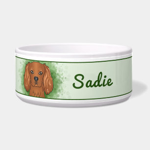 Écuelle Teckie Cavalier King Charles Spaniel Chien sur Ver