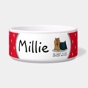 Écuelle Térrier du Yorkshire (Yorkie) gâté à l'os Chien mi