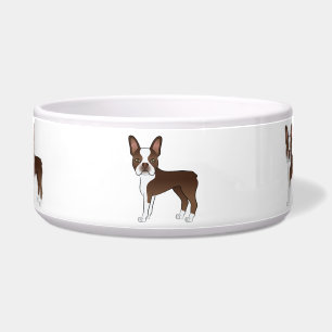 Écuelle Tervueren et blanc Boston Terrier Chien de dessin 