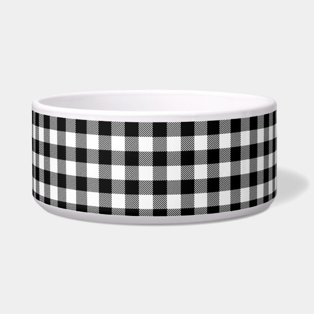 Écuelle Therma Plaid Buffalo En vichy Noir Et Blanc (Droite)