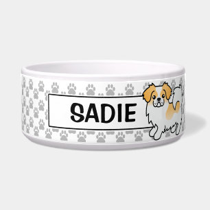 Écuelle Tibétain Spaniel de couleur fauve particolore dess