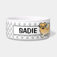 Tibétain Spaniel Fawn Sable Dessin Animé Chien
