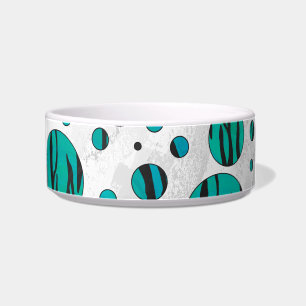 Écuelle Tigre à pois Imprimé noir et sarcelle