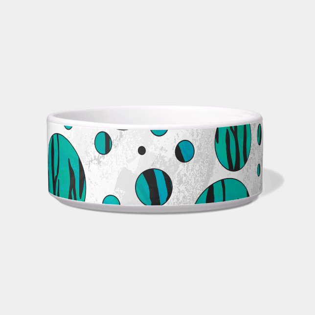 Écuelle Tigre à pois Imprimé noir et sarcelle (Droite)