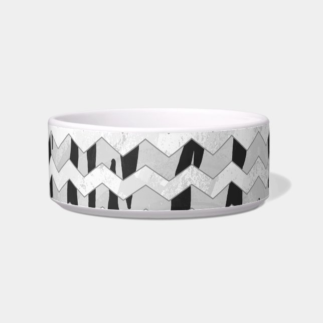 Écuelle Tigre Cheveron noir et blanc (Droite)