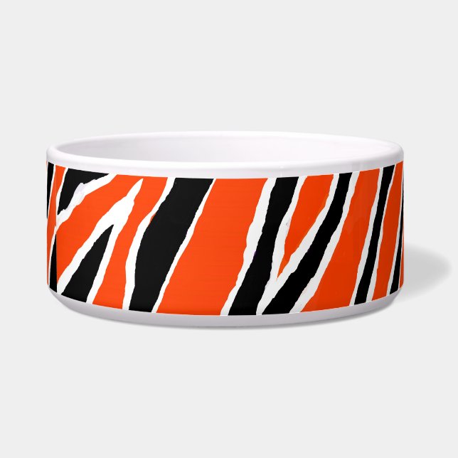Écuelle Tigre - orange/noir (Devant)