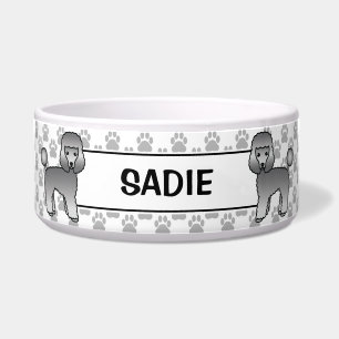 Écuelle Toudou jouet caniche gris mignon & nom