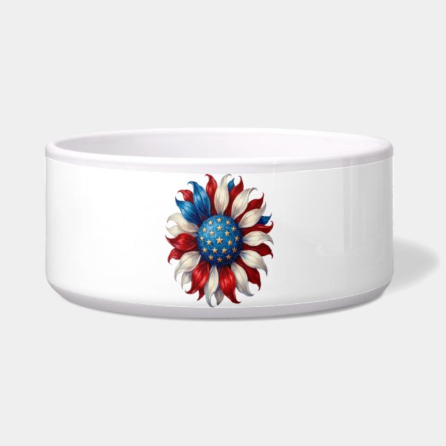 Écuelle Tournesol Drapeau Américain 4 Juillet (Devant)