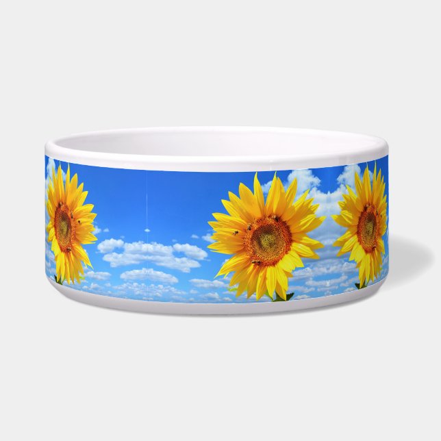 Écuelle Tournesol jaune et bol d'abeilles (Devant)