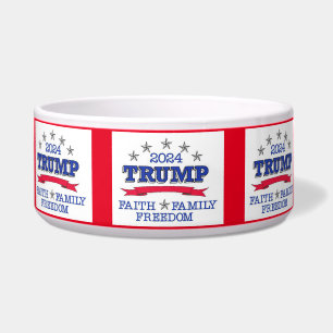 Écuelle Trump 2024 Foi, Famille, Freedom Pet Bowl