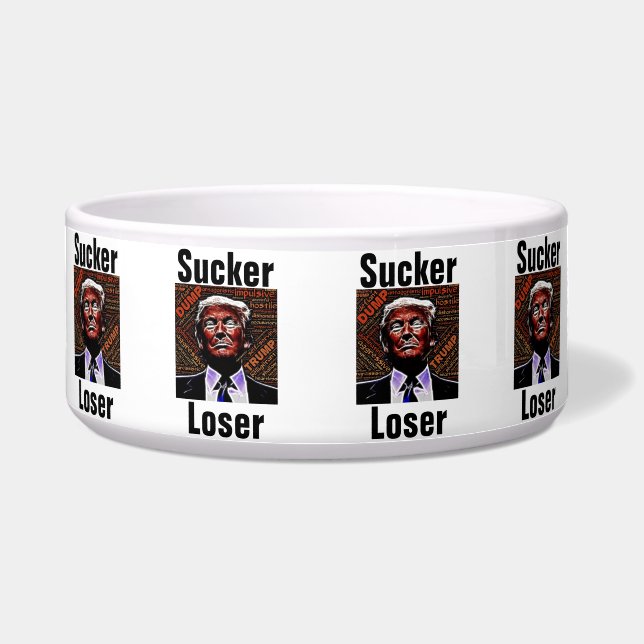 Écuelle Trump Sucker/Loser Pet Bowl (Devant)