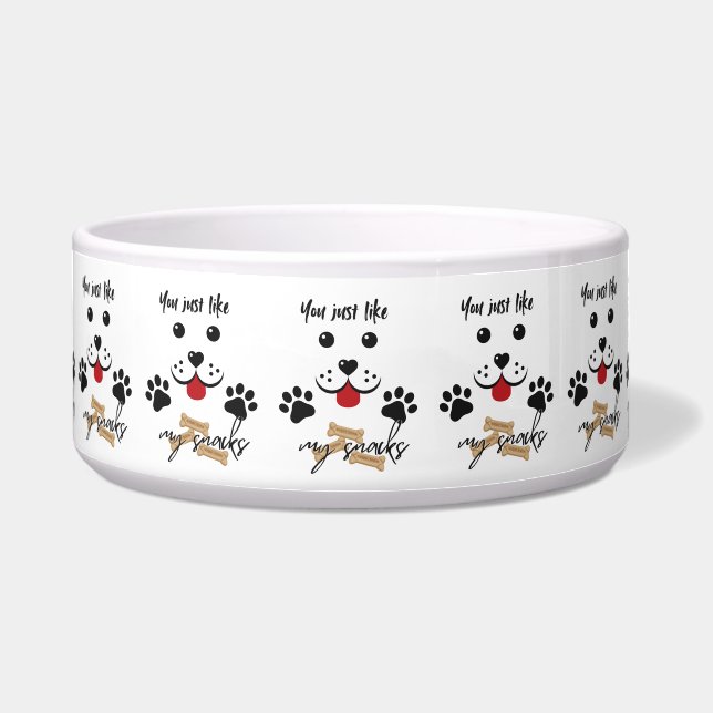 Écuelle Tu m'aimes juste pour mes snacks (Devant)