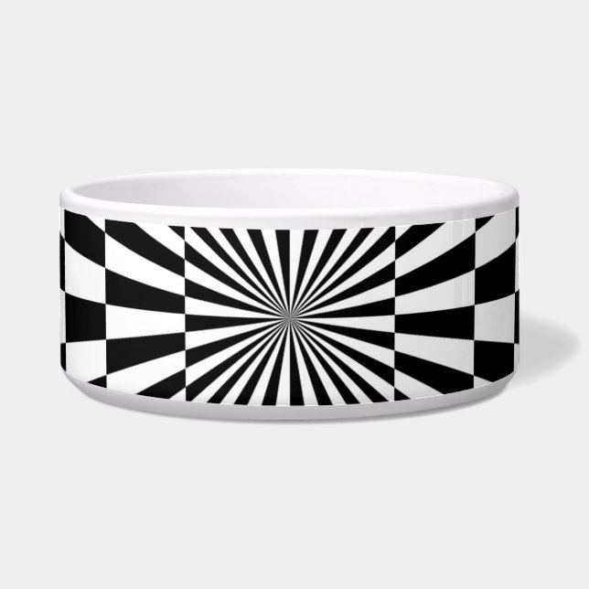 Écuelle tunnel d'échiquier d'illusion optique (Devant)
