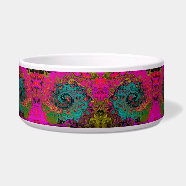 Écuelle Turquoise Trippeyant Abstrait Rétro Tourbillon Liq (Droite)