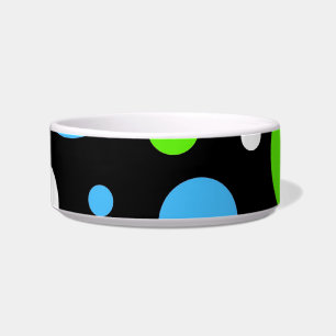 Écuelle Turquoise Turquoise Blue Lime Green Stripes Pois