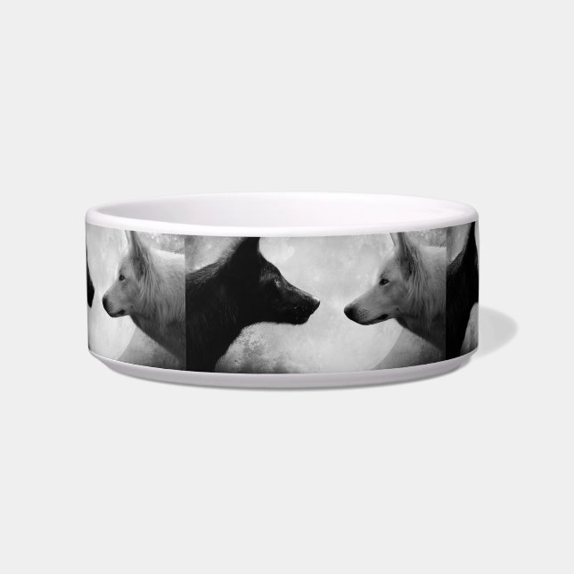 Écuelle Two wolves facing each other (Devant)