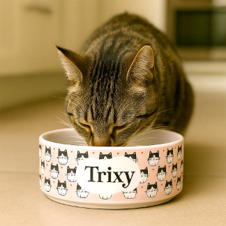 Écuelle Un bol à chat mignon et personnalisé
